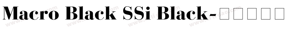 Macro Black SSi Black字体转换